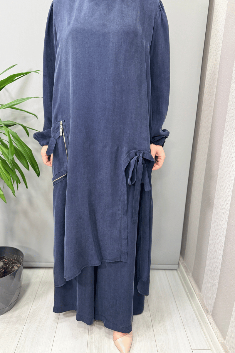 Misswhence Cep Ve Yırtmaç Detaylı Tunik Pantolon Takımı 37023