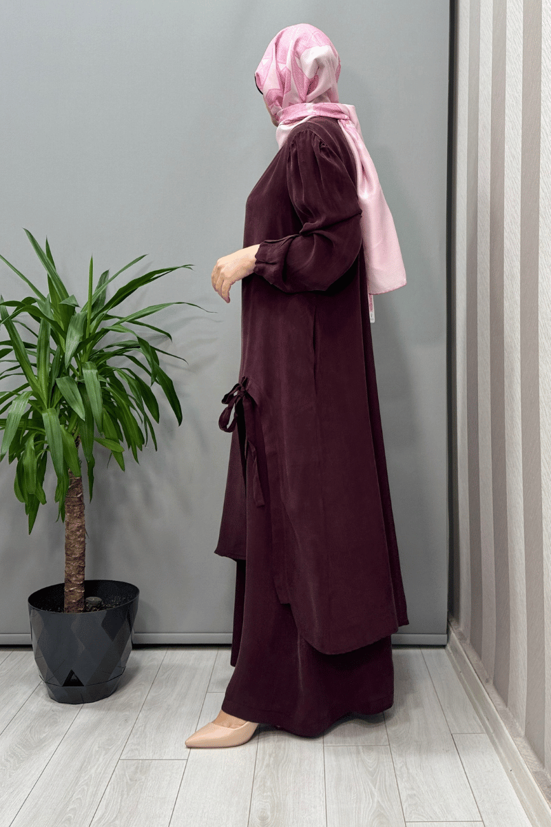 Misswhence Cep Ve Yırtmaç Detaylı Tunik Pantolon Takımı 37023